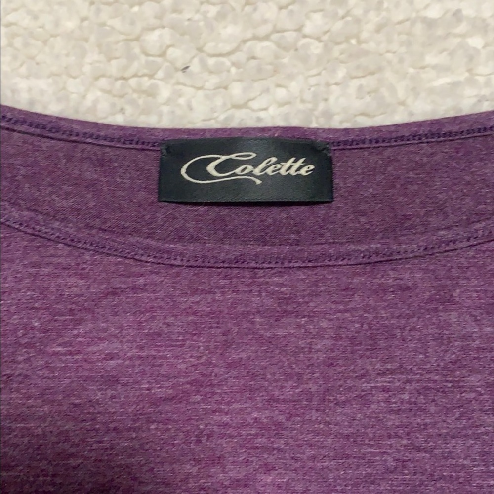 Purple Slit Sleeve Top